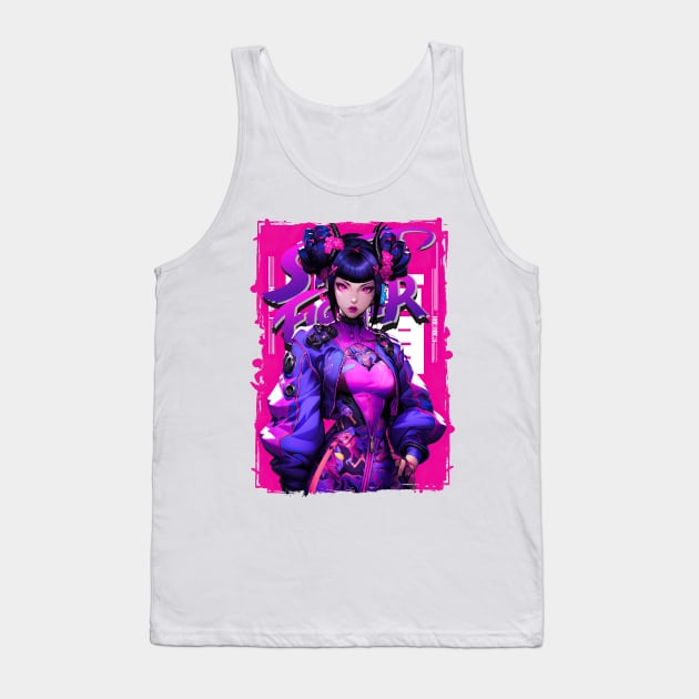 PURPLE HAZE - JURI HAN STREET FIGHTER | Vintage Video Game Cute Gamer Girl Pop Art | PROUD OTAKU Tank Top by PROUD OTAKU